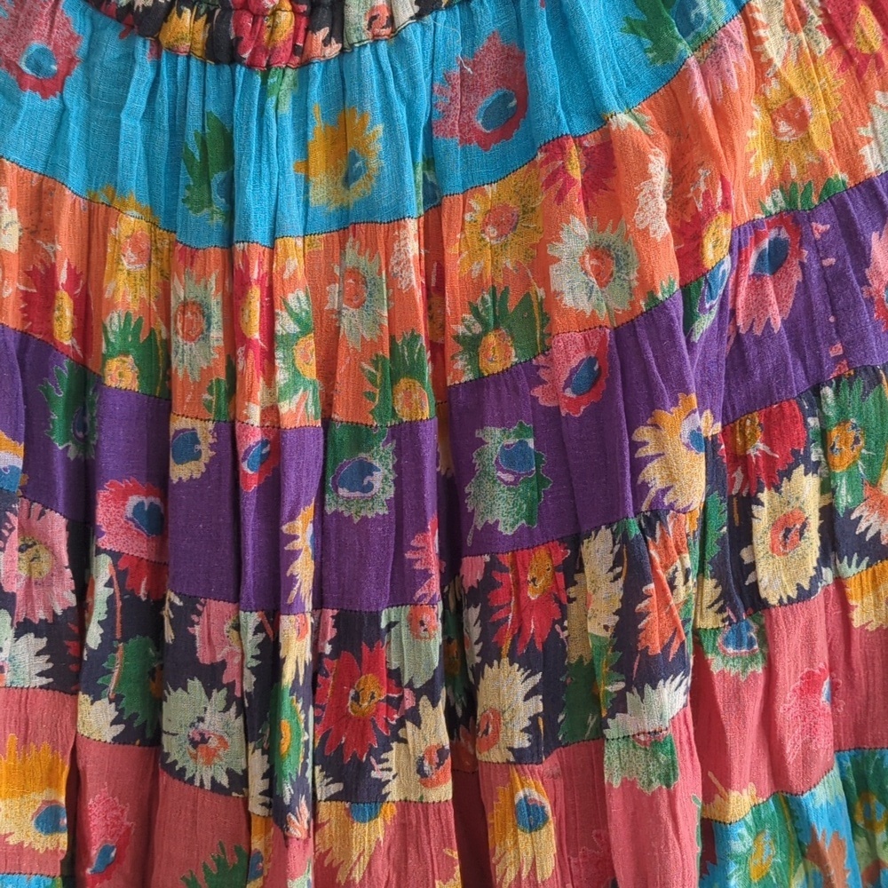 Vintage Tiered Floral Skirt - Picture 2 of 11